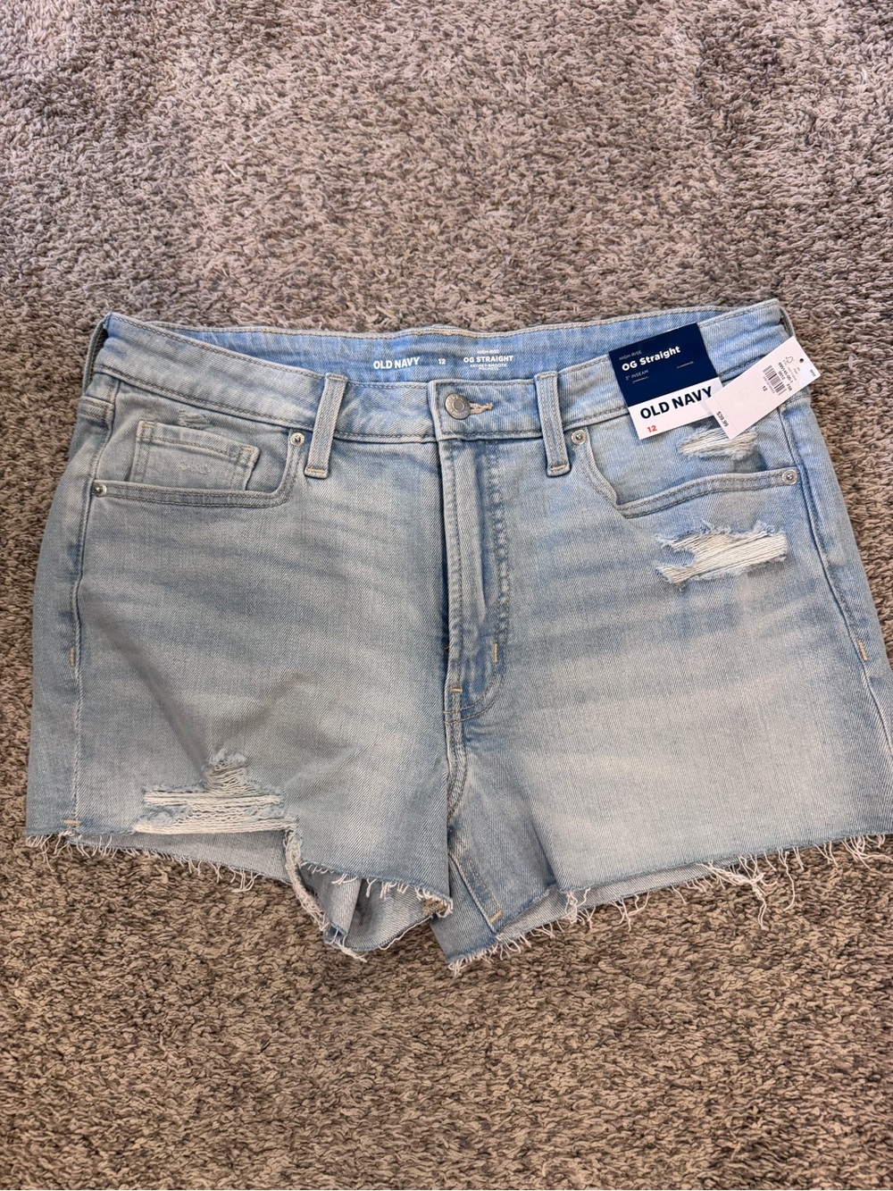 Old Navy Light Blue Distressed Denim Women's Shorts